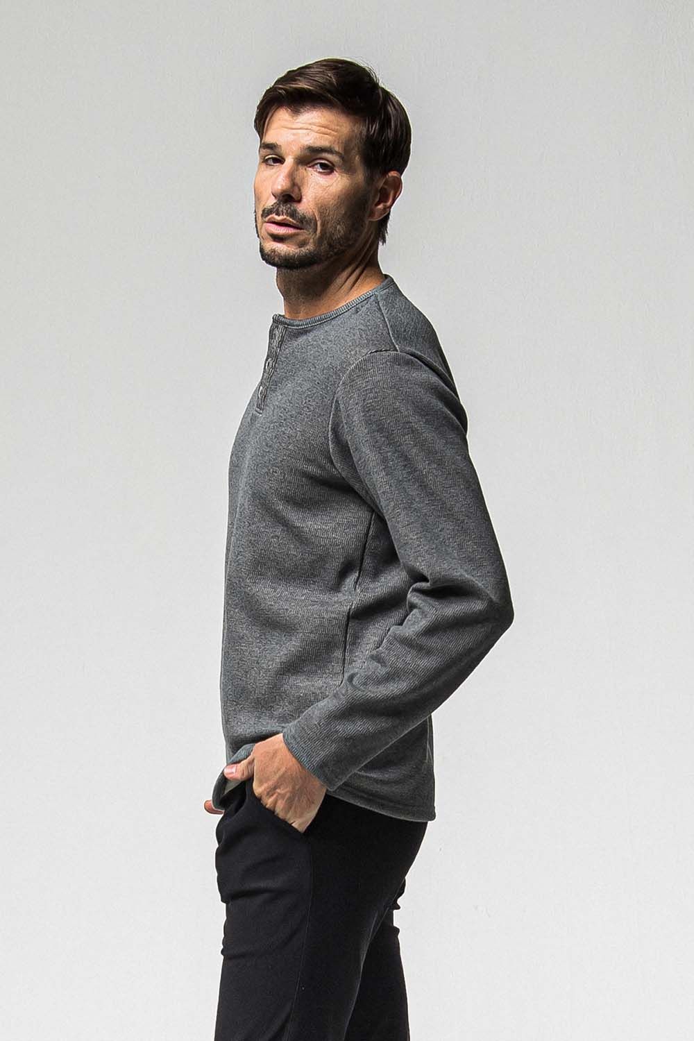 VELOURS FLEECE THERMAL HENRY / ベロア フリース サーマル ヘンリーネック