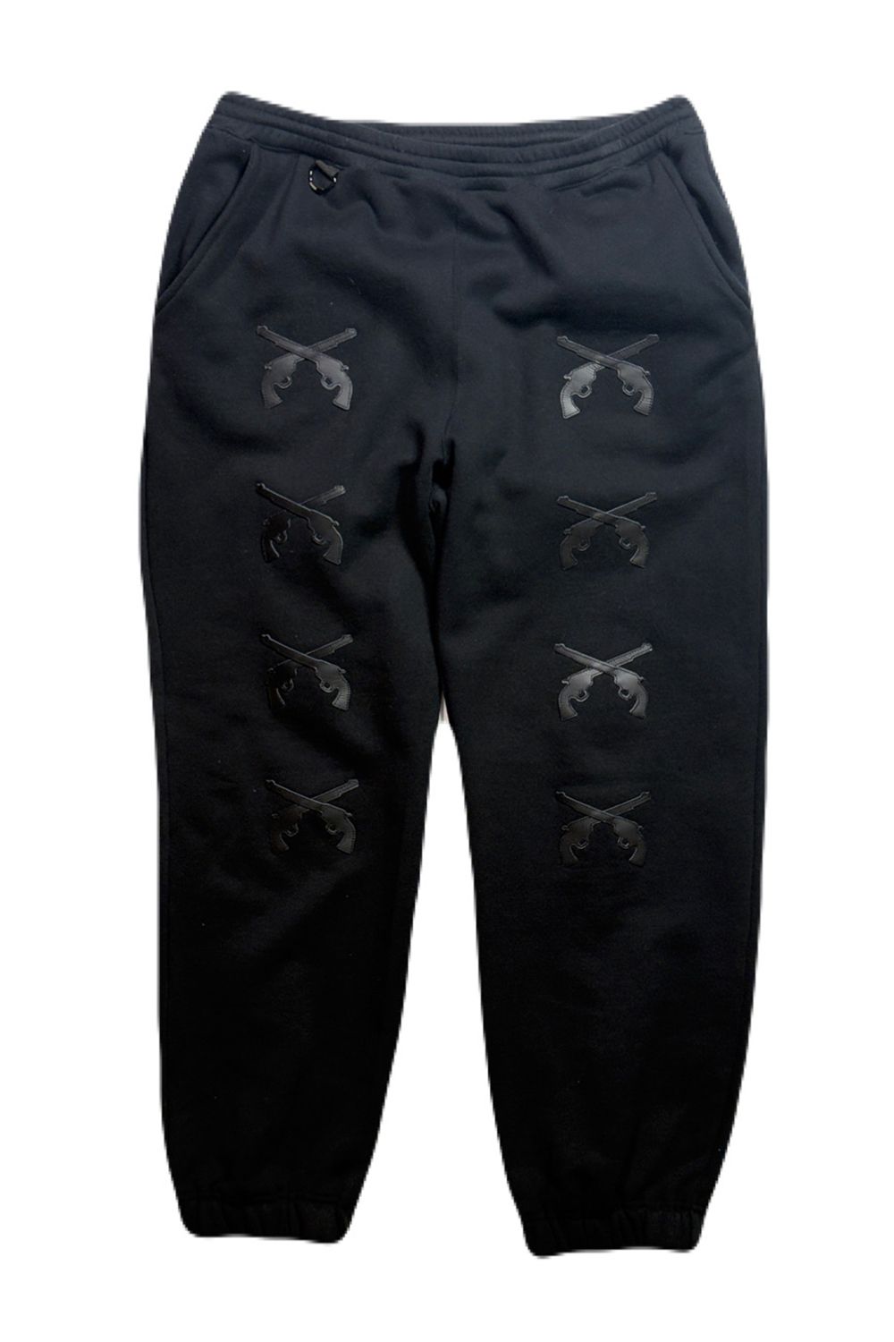 LEATHER PATCH PANTS / レザー パッチ スウエット パンツ