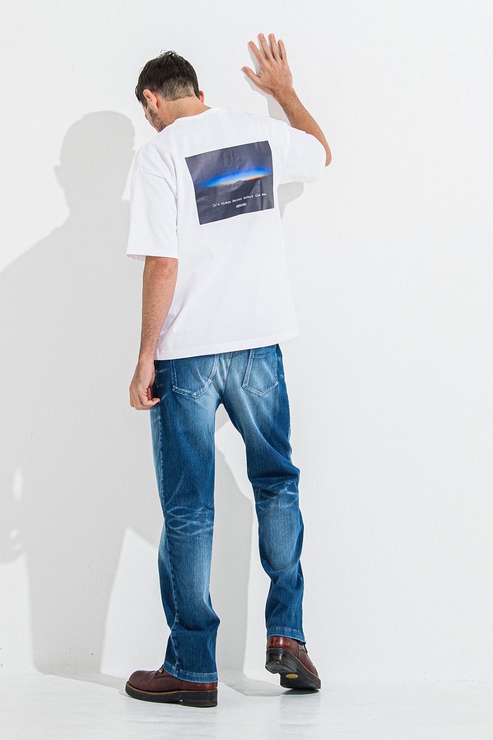 DENIM JERSEY WIDE PT / デニム ジャージ ワイド パンツ