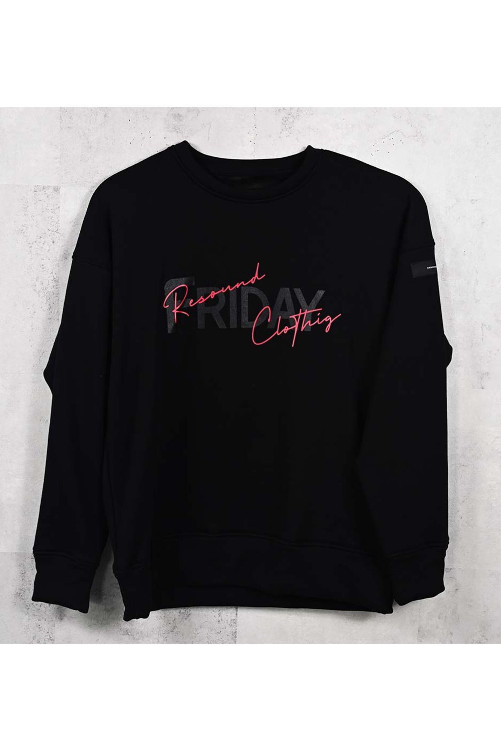 FRIDAY OLD LOGO VELOURS FLEECE TRINER / FRIDAYコラボ オールドロゴ 裏ベロアフリーストレーナー