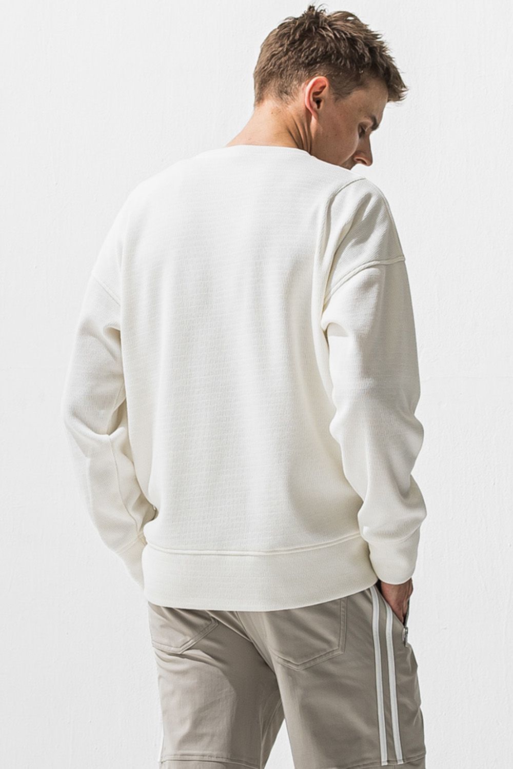 velours fleece thermal loose trainer / 裏起毛 ベロア フリース サーマル ルーズトレーナー