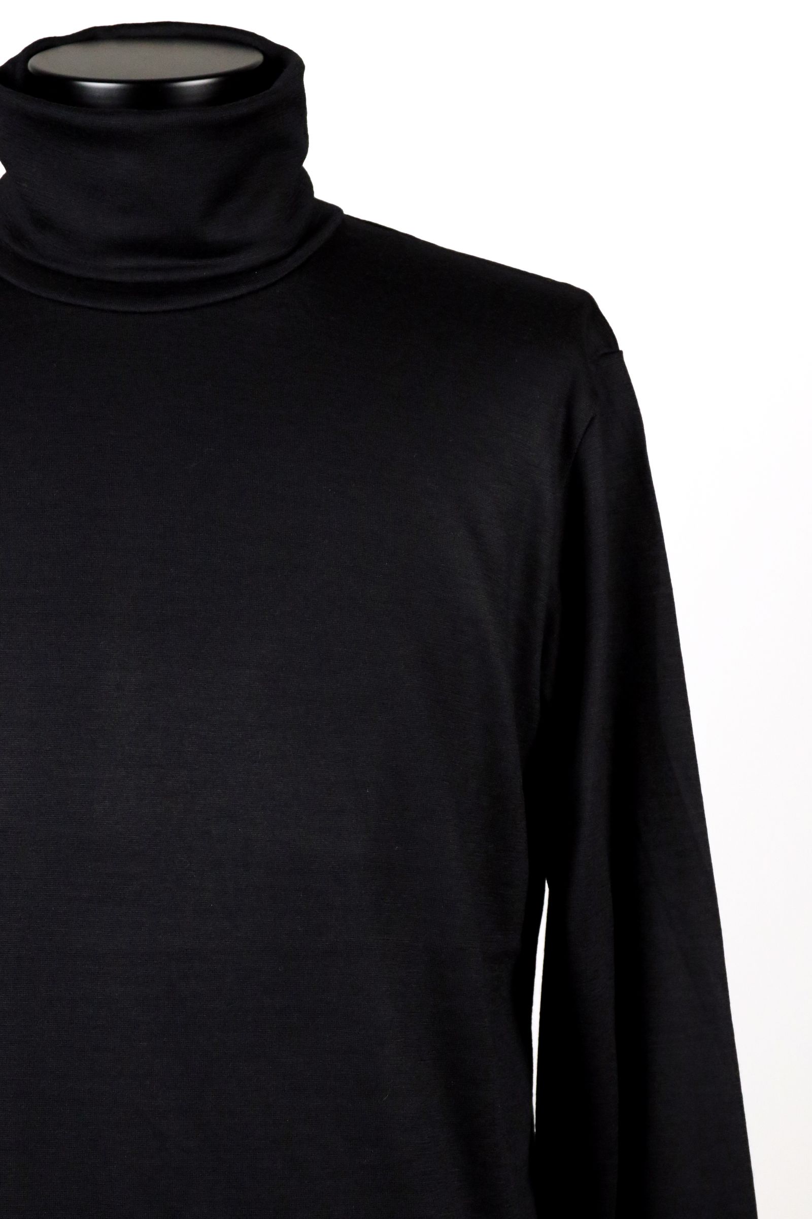 WASHABLE WOOL HIGH NECK SHIRT / ウォッシャブル ウール ハイネック シャツ