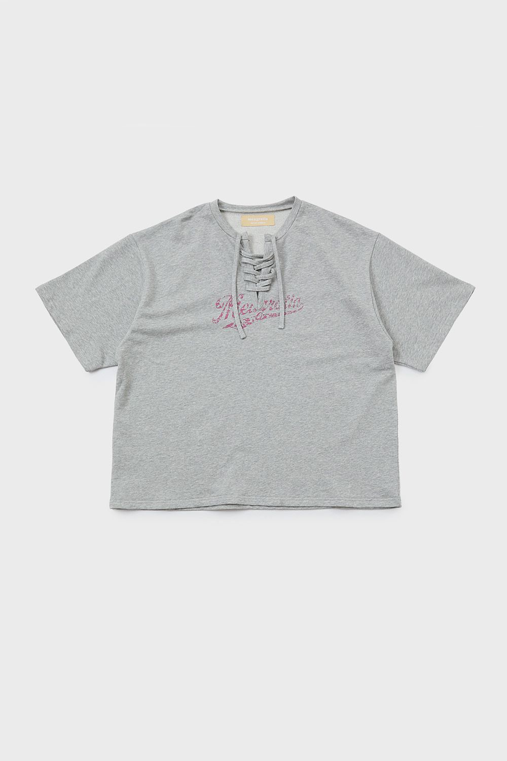 Lace up sweater Tee / レースアップ スウェット Tシャツ