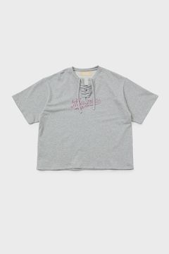 Lace up sweater Tee / レースアップ スウェット Tシャツ