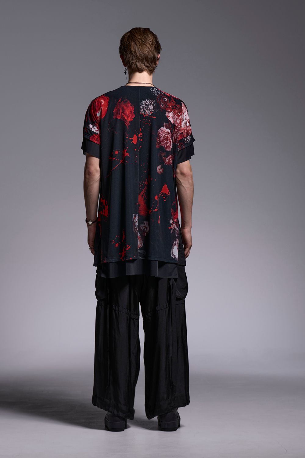 Flora Mesh Crew Neck Layered-T / フローラメッシュ クルーネック レイヤードTシャツ