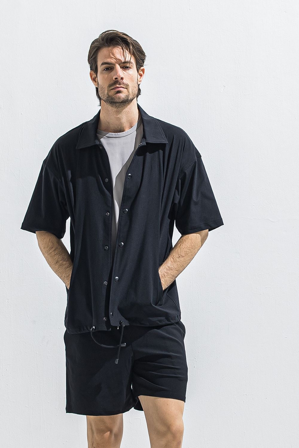 NYLON HALF COACH JACKET / ナイロン ハーフスリーブ コーチジャケット