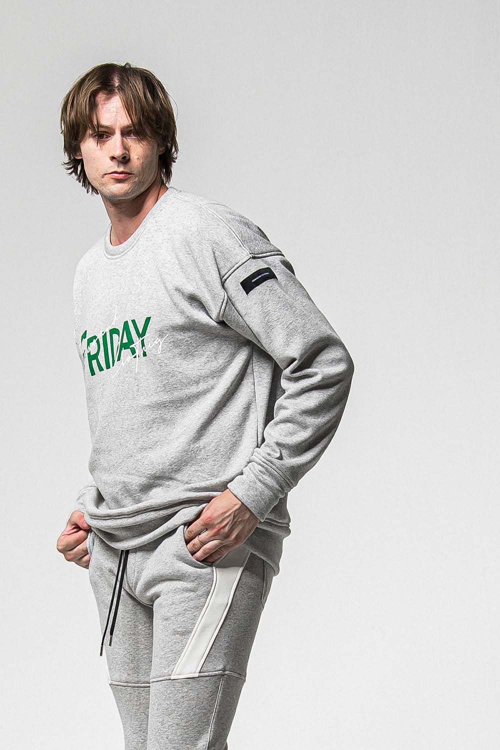 FRIDAY OLD LOGO VELOURS FLEECE TRAINER / フライデー オールドロゴ ベロア フリース トレーナー