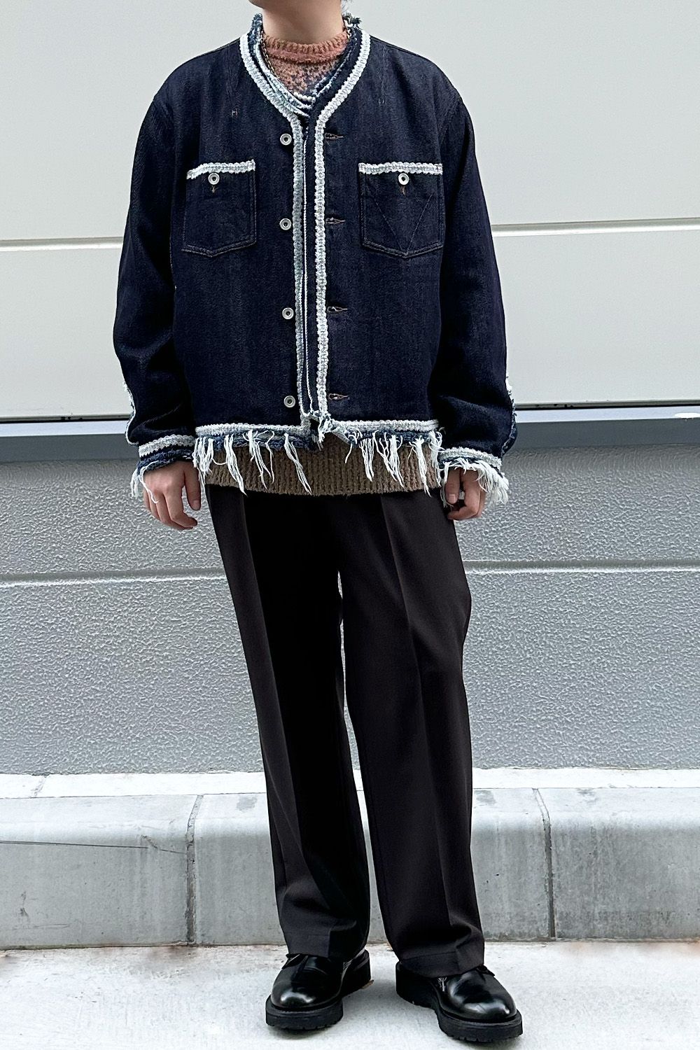 meagratia Lace tape denim BL Style②