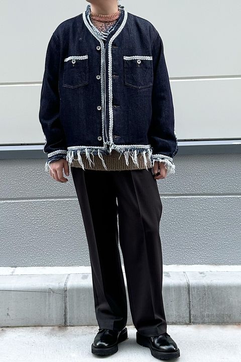 meagratia Lace tape denim BL Style②