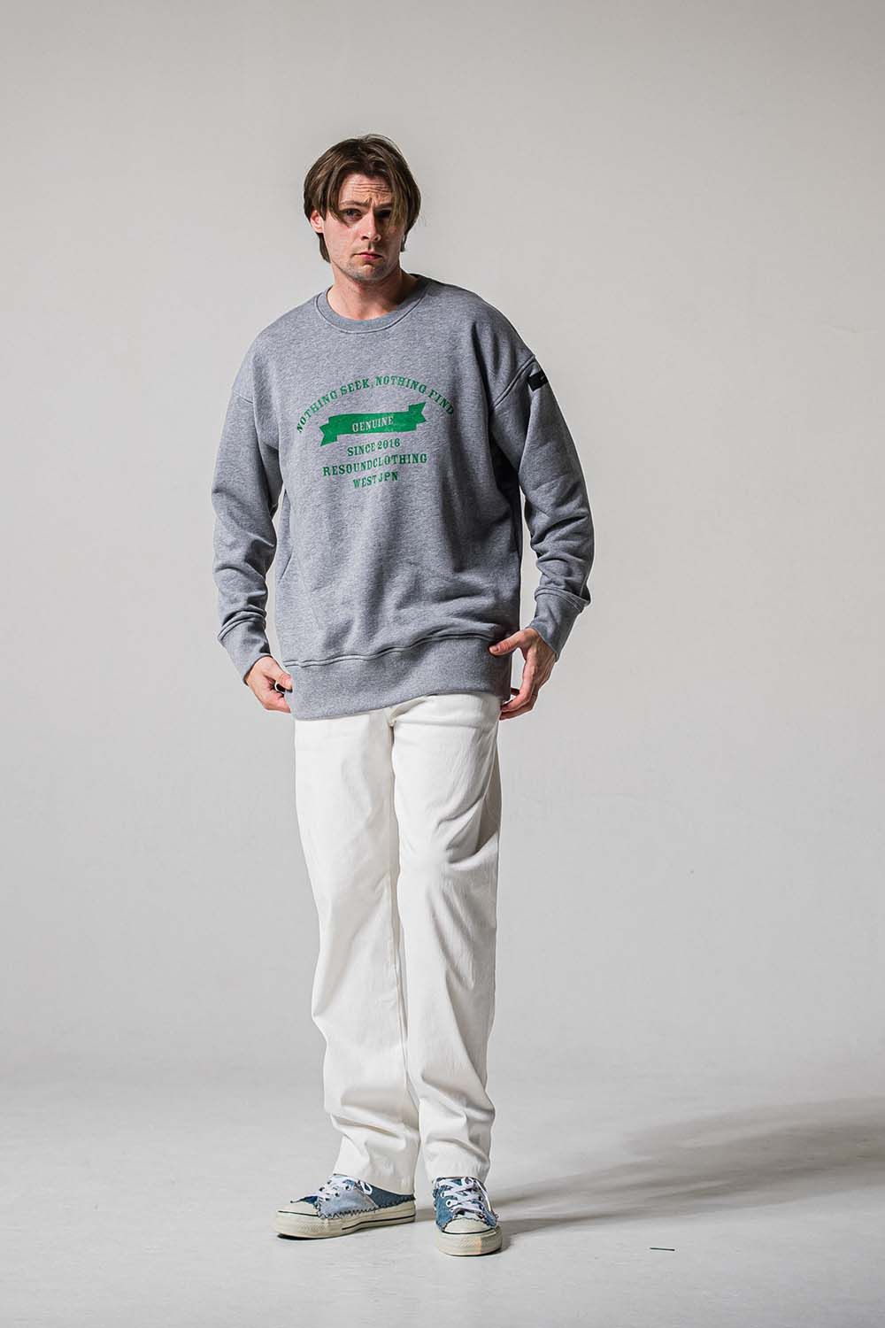 DENIM JERSEY WIDE PT / デニムジャージワイドパンツ