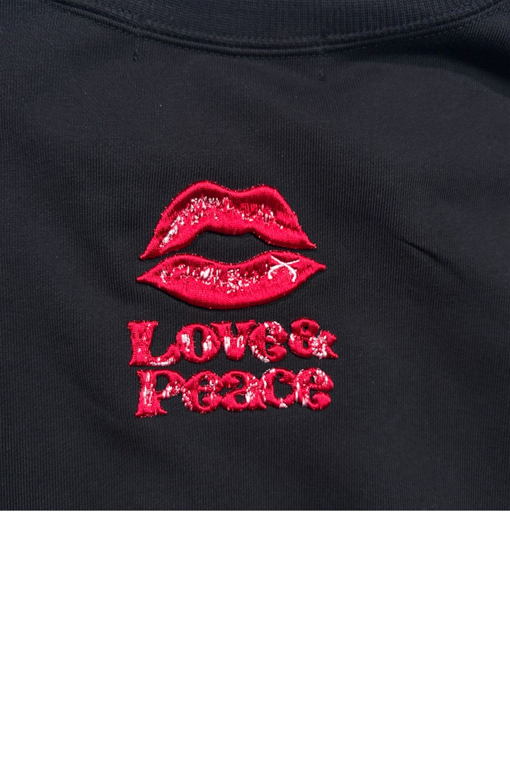 ACTIVE SWEAT LIP/EMB / アクティブ 裏毛 トレーナー LOVE&PEACE エンブロイダリー