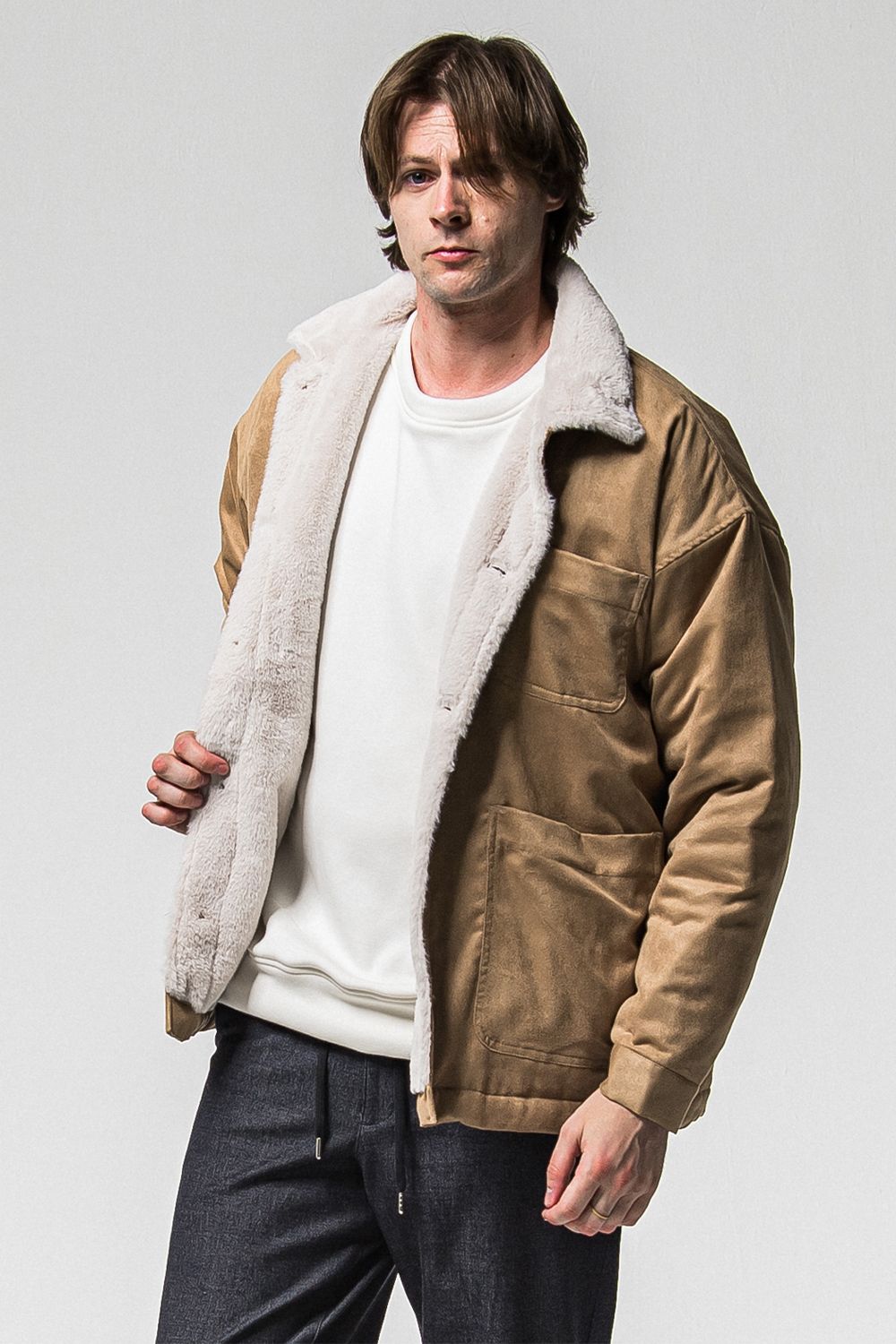 SUEDE FUR COVER ALL / スウェード ファー カバーオール