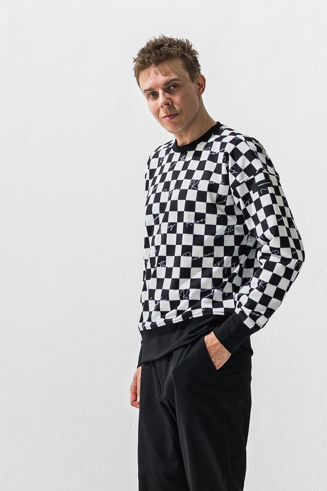 CHECKER FLAG FLEECE TRAINER / チェッカーフラッグフリーストレーナー