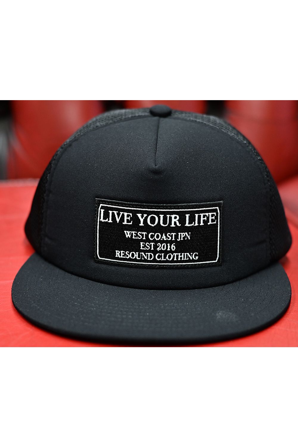 LIVE MESH CAP / ロゴワッペン メッシュ ベースボール キャップ