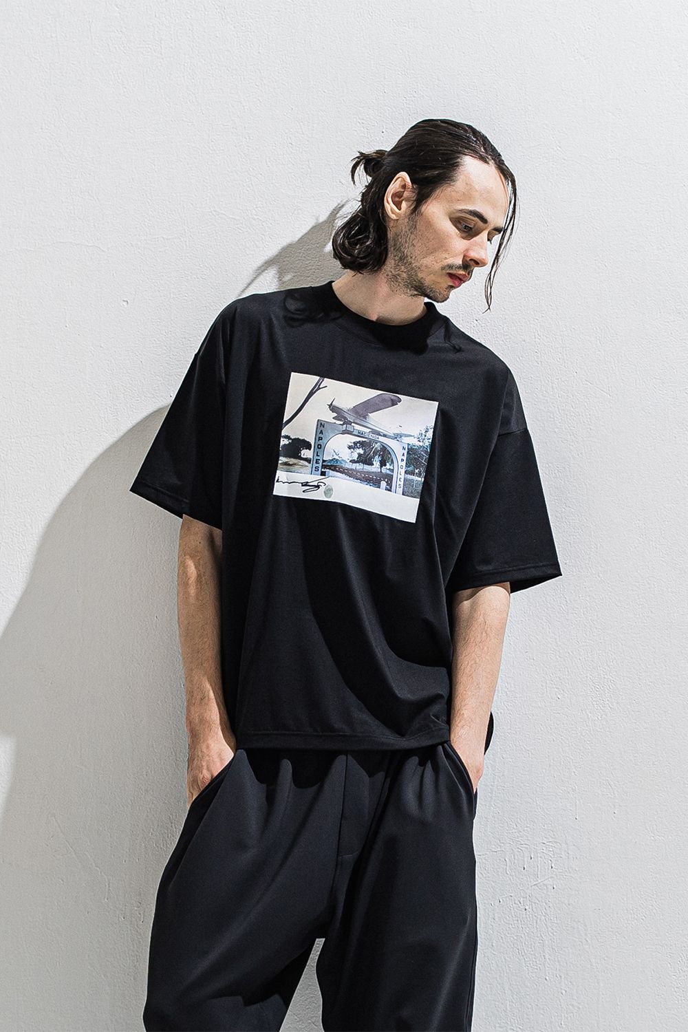 heli overnylon T / ナイロン オーバーサイズTシャツ