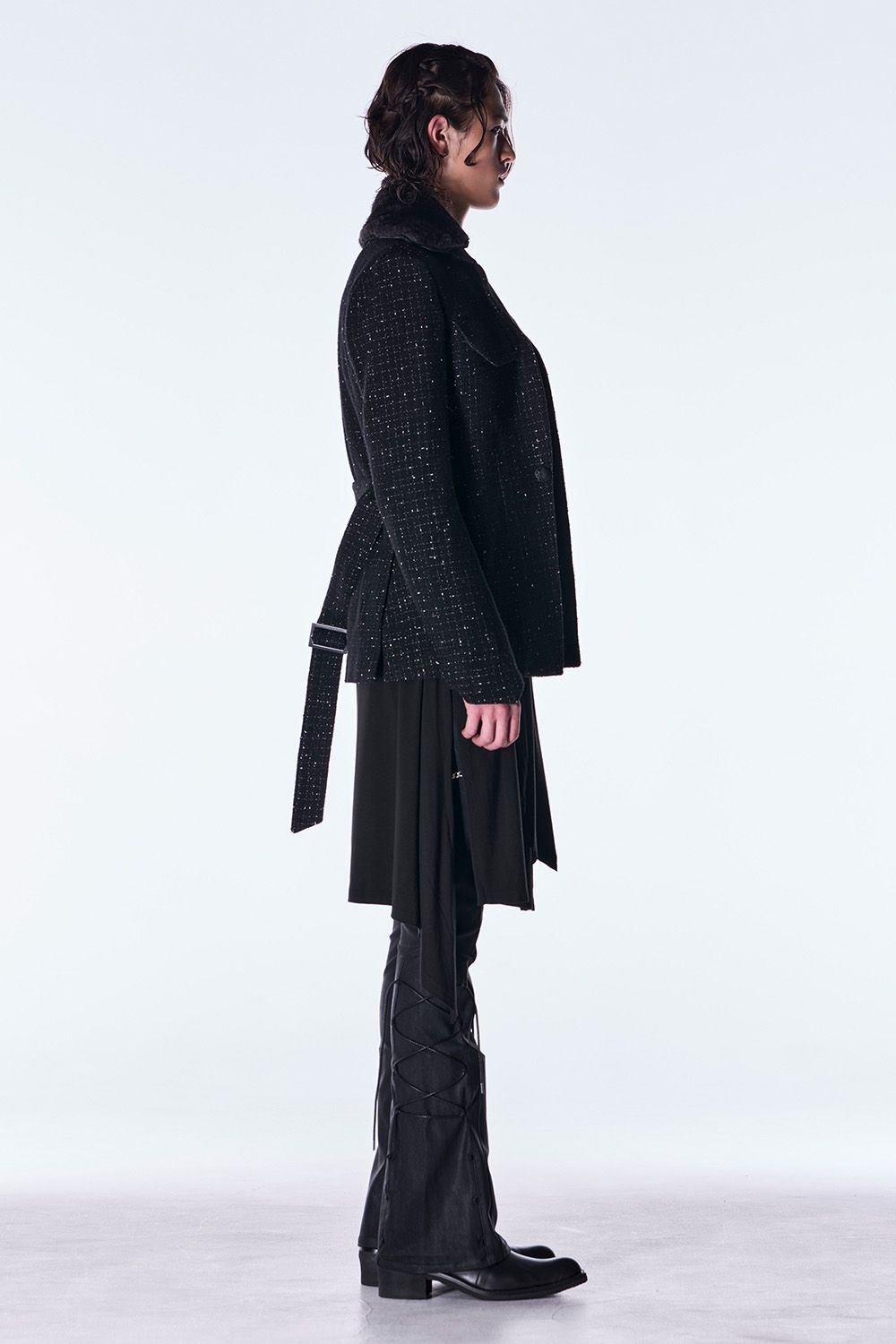 Tweed Fur Safari Blouson / ツイード ファー サファリ ブルゾン