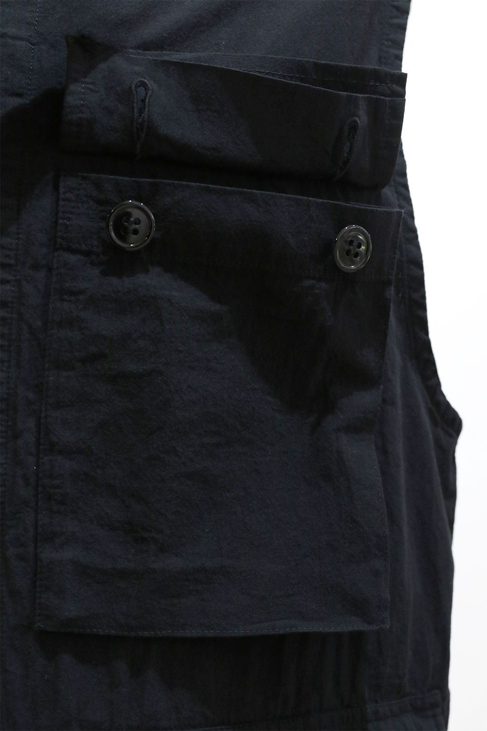 TUMBLED ORGANIC COTTON POPLIN B.D.U VEST / タンブル オーガニック コットン ポプリン バトル ドレス ユニフォーム ベスト