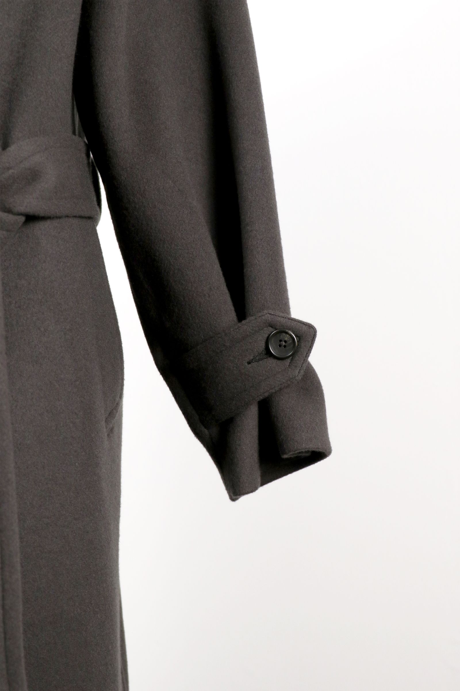 STAND COLLAR BELTED COAT / スタンド カラー ベルテッド コート