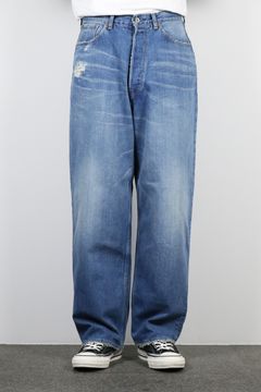 ORGANIC COTTON 12oz DENIM LOOSE STRAIGHT FIT JEANS / オーガニックコットン 12オンス デニム ルーズ ストレート フィット デニム