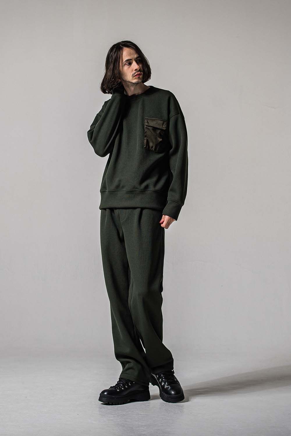 AZE WIDE TUCK PANTS / 畔編み ワイドタックパンツ