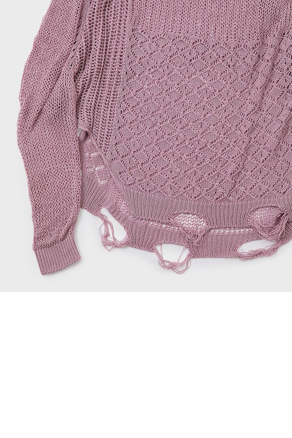 Sheer loose knit P/O / シアー ルーズ ニット プルオーバー