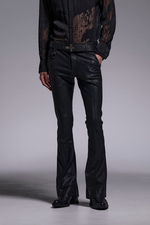 Coating High Tension Jersey Flare Skinny Slacks / コーティング ハイテンションジャージー フレア スキニー スラックス