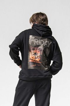 FRIDAY OLD COVER VELOURS FLEECE HOODIE / フライデー オールドカバー ベロア フリース フーディ