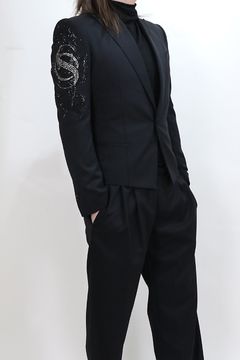 【SGZ COSTUME LINE】 RePE/Wool Gabardine Short Peaked Jacket（スワロ付） / SUGIZO コスチューム ショート ピークド ジャケット