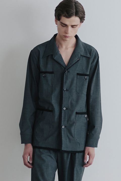 Lace tape shirt / レーステープ シャツ