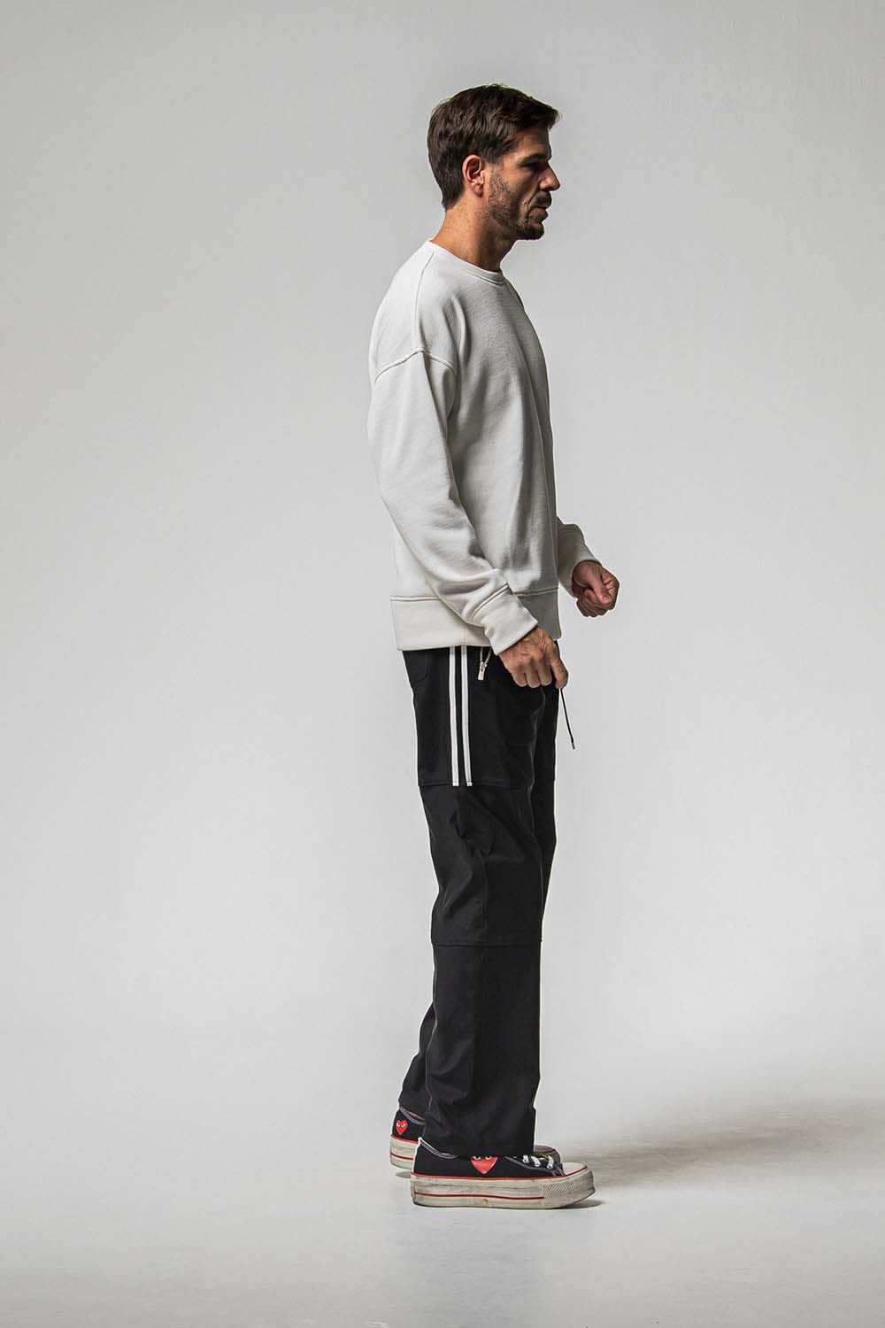 VELOURS FLEECE THERMAL LOOSE TRAINER / ベロア フリース サーマル ルーズ トレーナー