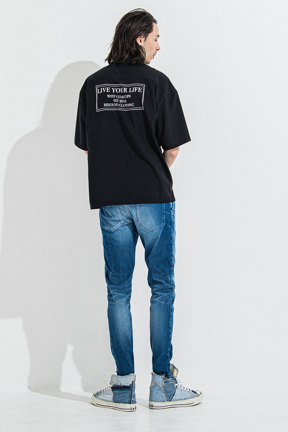 DENIM JERSEY CHRIS EASY TUCK PT / デニム ジャージ クリス イージー タック パンツ