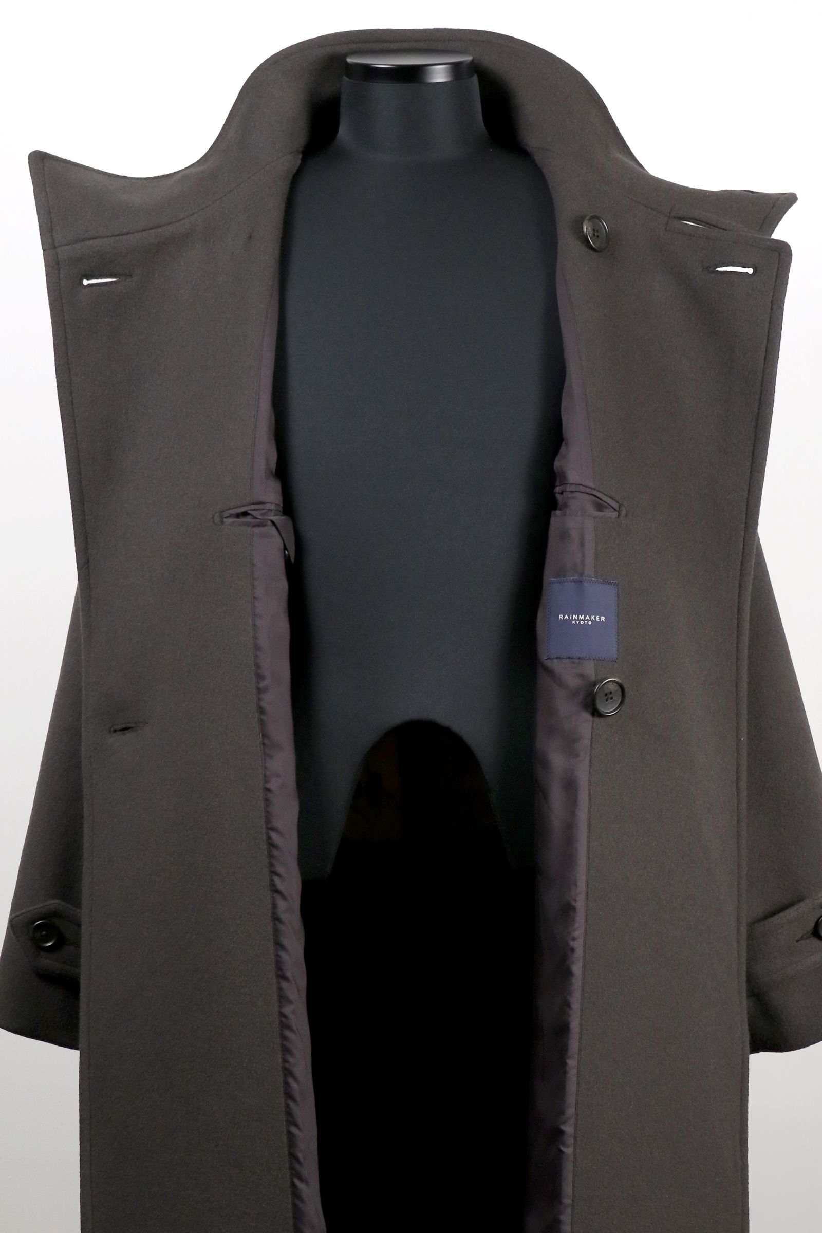 STAND COLLAR BELTED COAT / スタンド カラー ベルテッド コート
