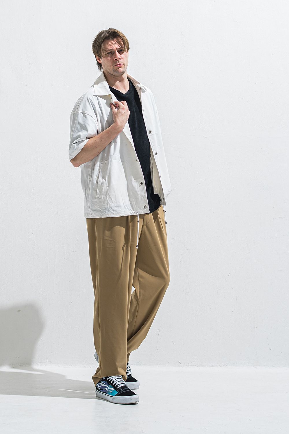 NYLON HALF COACH JACKET / ナイロン ハーフスリーブ コーチジャケット