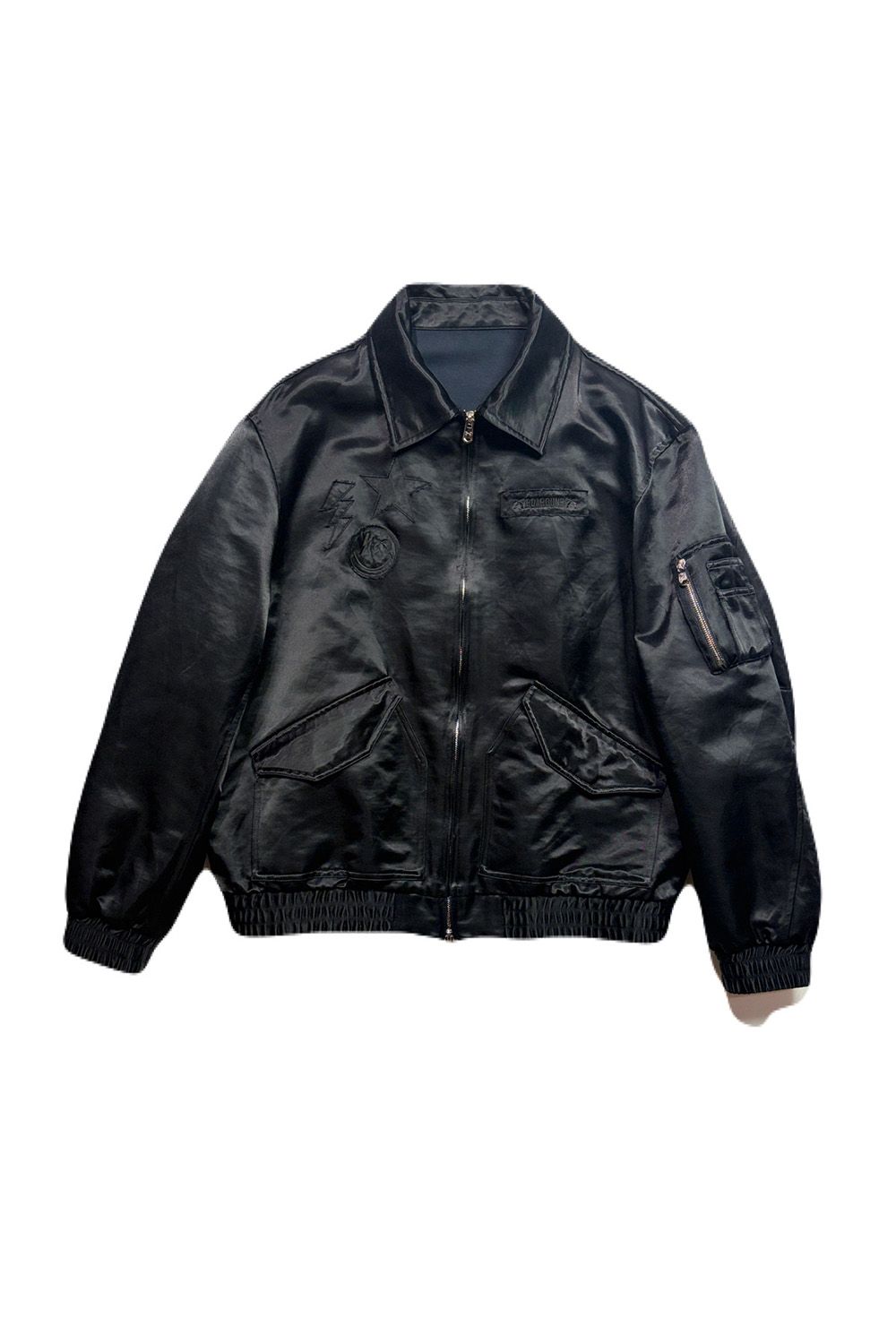 CO/NY JACKET/METAL / コットン ナイロン フライトジャケット メタルクロスガン