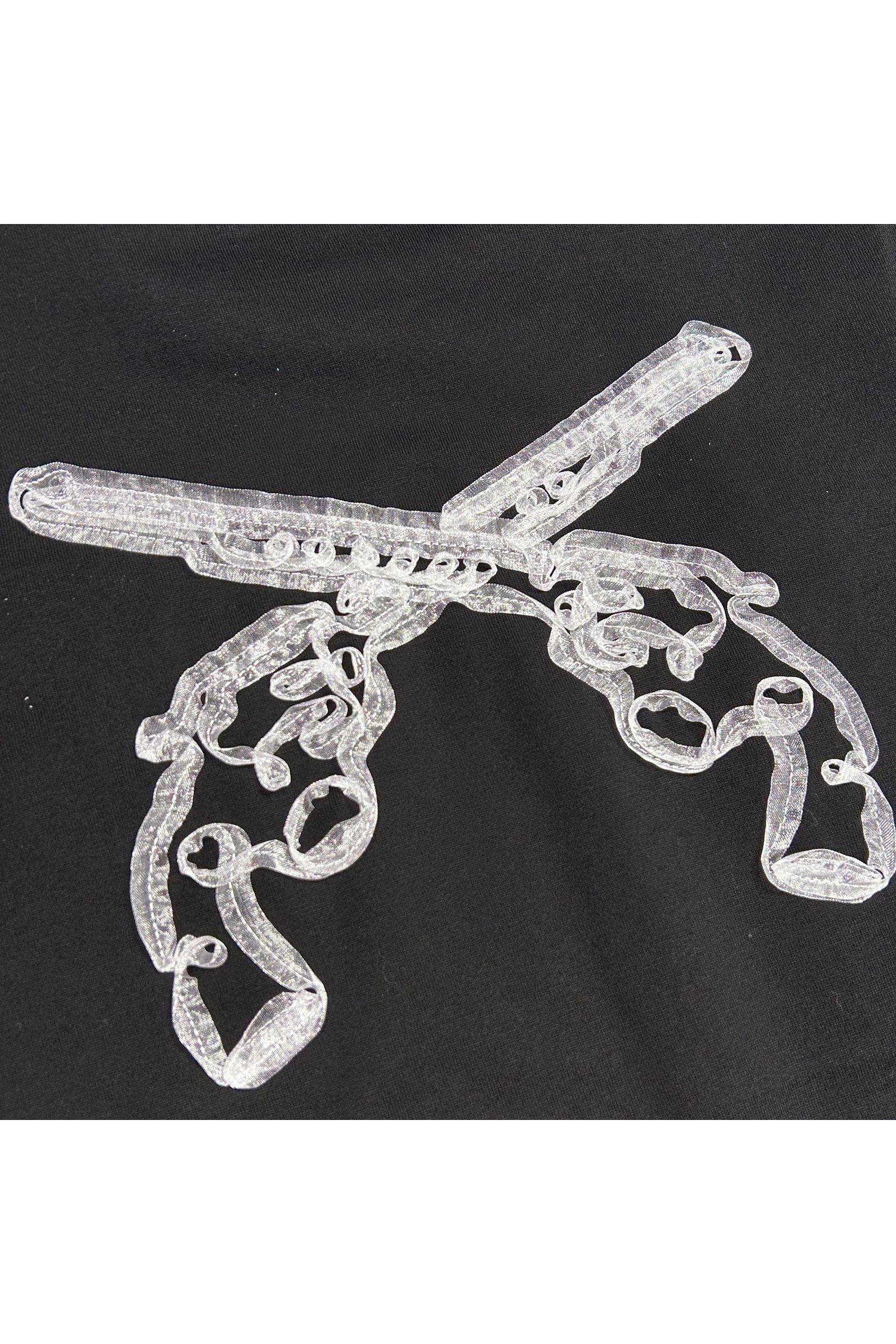〈レディース〉ORGANDY CROSSGUN T / オーガンジー クロスガン Tシャツ