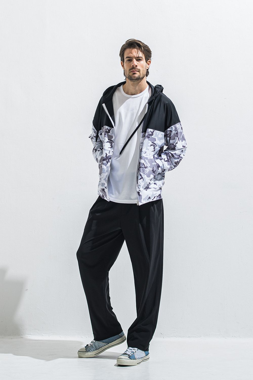 RUSH OVER ZIPUP HOODIE / オーバーサイズ ジップアップ ラッシュパーカー