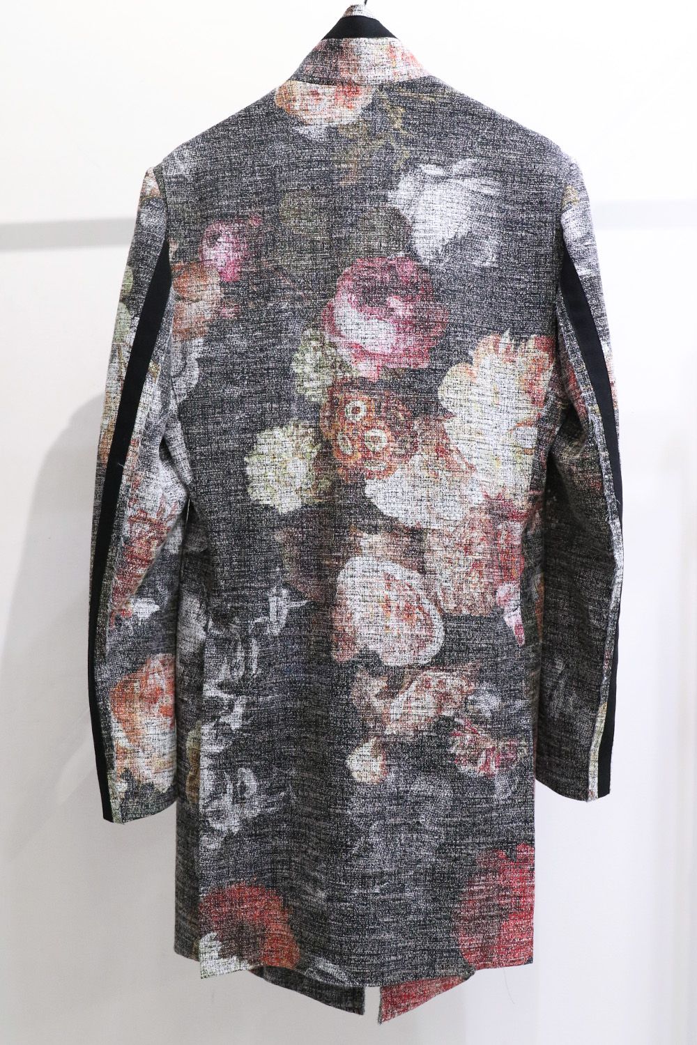 Flora Tweed Trimming Long Jacket  / フローラ ツイード トリミング ロング ジャケット