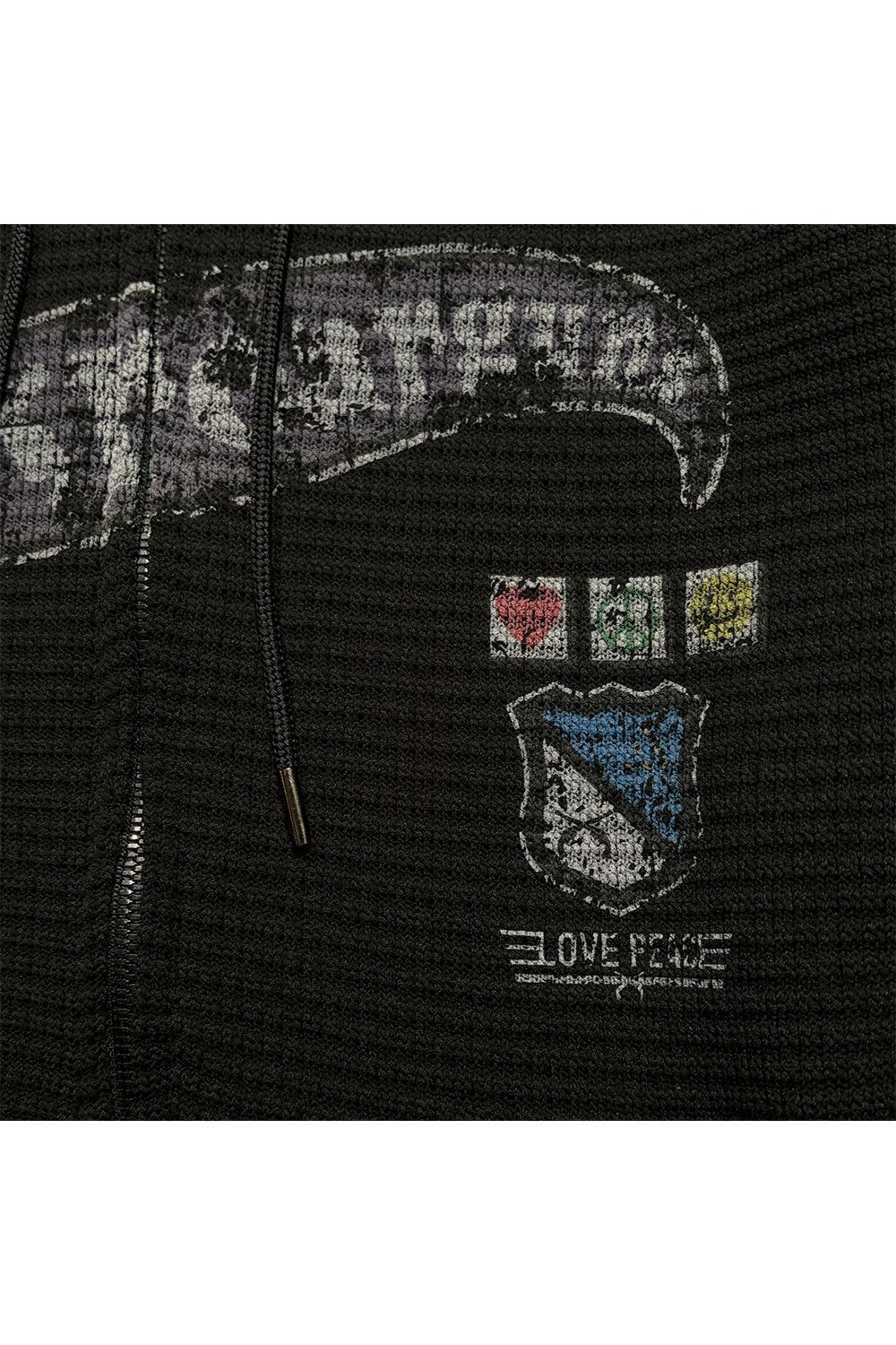 PRINT WAFFLE HOODIE / プリント ワッフル フーディ