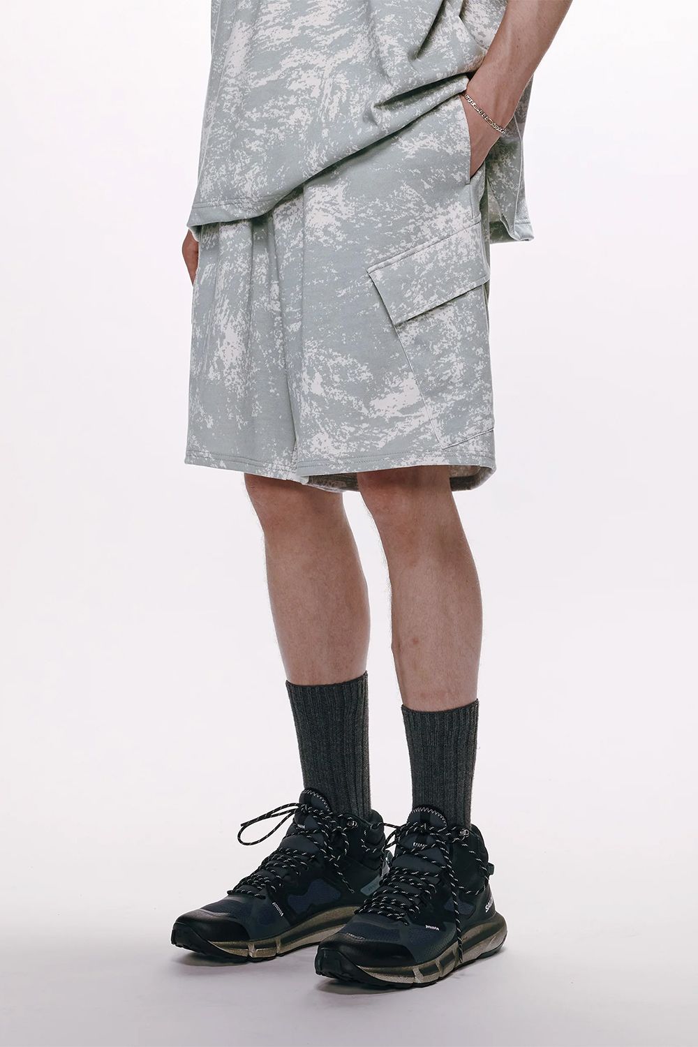 20//1 RECYCLE SUVIN ORGANIC COTTON KNIT CARGO SHORTS / リサイクルスビン オーガニックコットン 度詰め天竺 カーゴショーツ