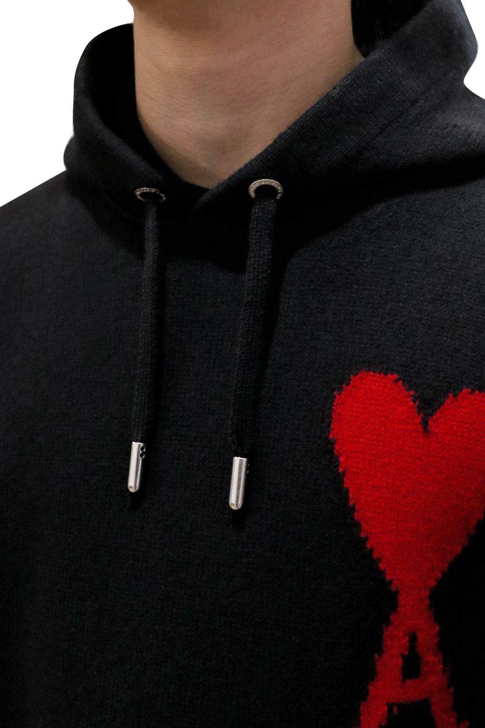 AMI Alexandre Mattiussi - AMI DE COEUR KNIT HOODIE / アミ ドゥ ...