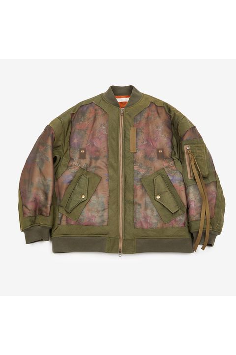 Floral printed sheer MA-1 / フローラル プリント シアー MA-1