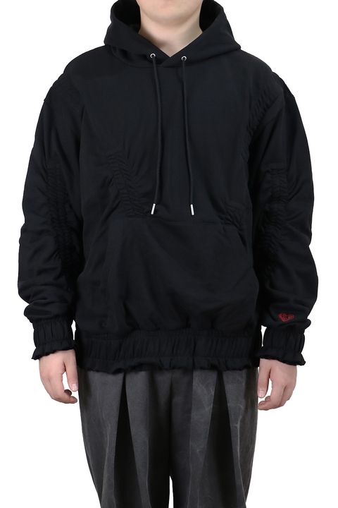 Gathered hoodie / スウェット ギャザー フーディー