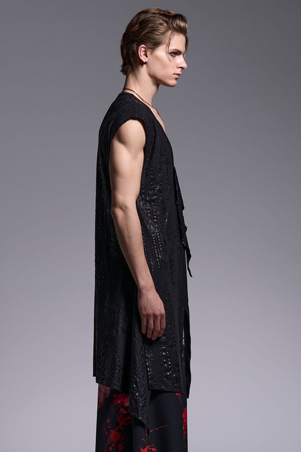 HAKU-BEATENJIKU Flare Long Tank Top / 箔ベア天竺 フレア ロングタンクトップ