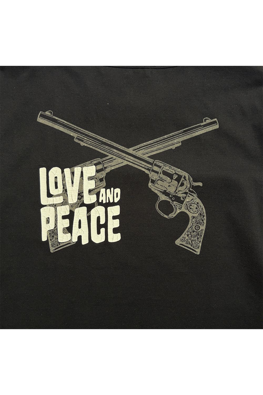 ORG/CO S/TEE LAP/GUN / オーガニックコットン ショートスリーブ Tシャツ / ラブアンドピース クロスガン プリント