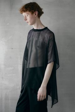 Wisteria print see-through P/O  / ウィステリア プリント シースルー プルオーバー