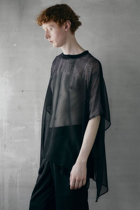 Wisteria print see-through P/O  / ウィステリア プリント シースルー プルオーバー