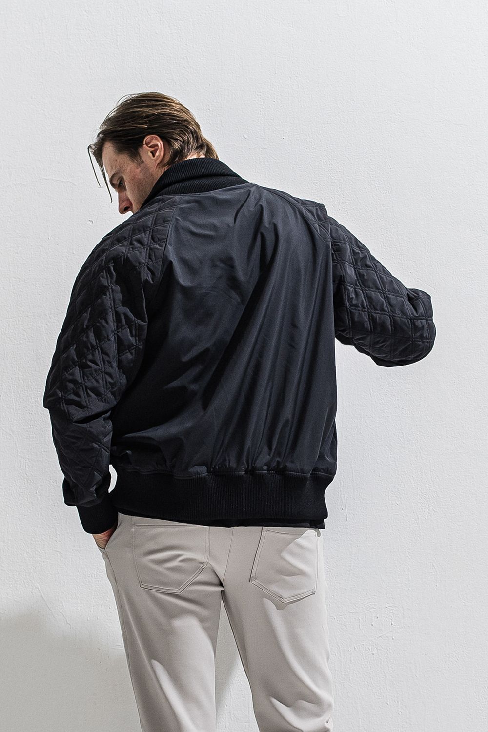 PB Varsity jacket / ラグランスリーブ キルティング バーシティージャケット