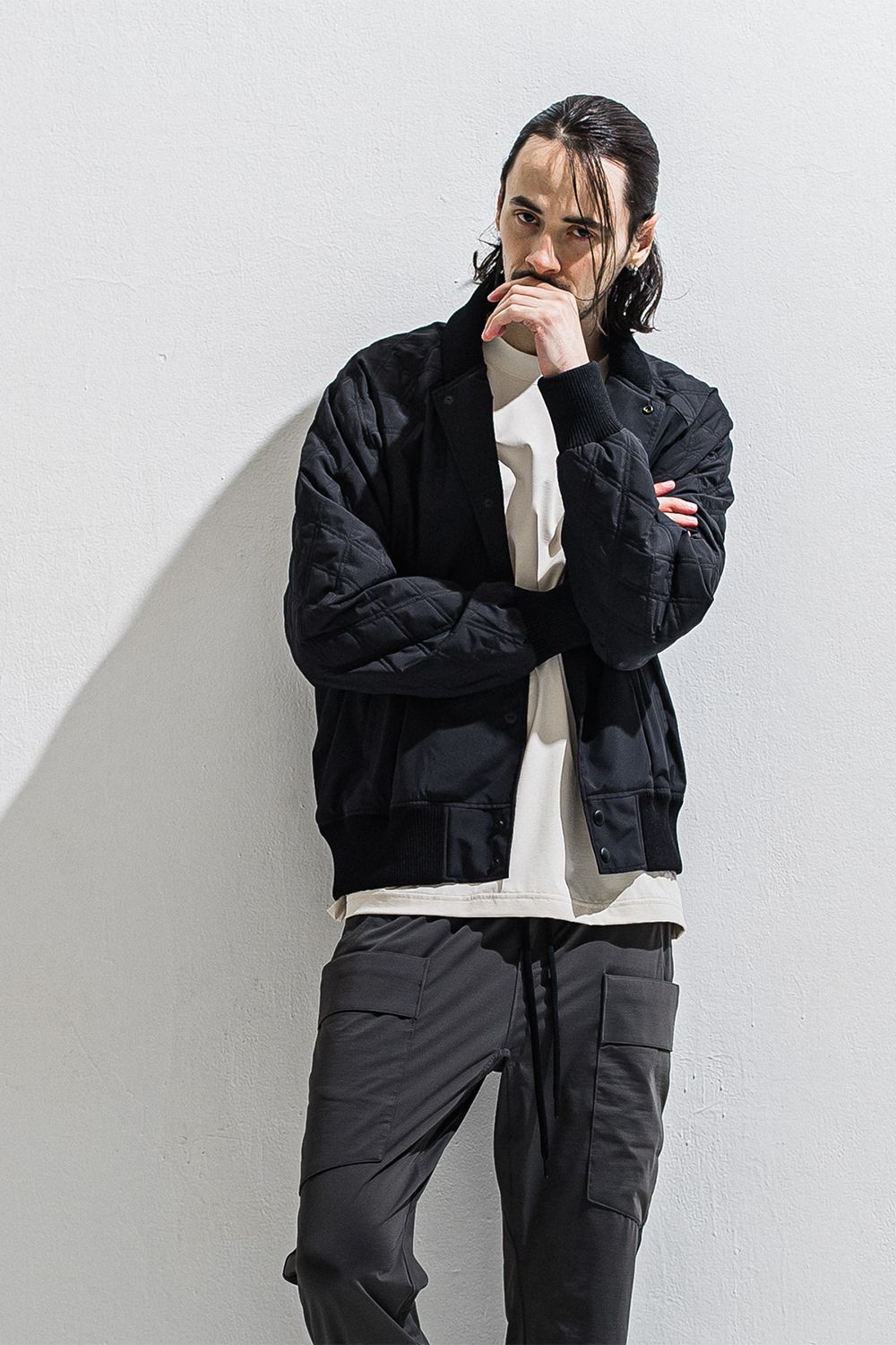 PB Varsity jacket / ラグランスリーブ キルティング バーシティージャケット