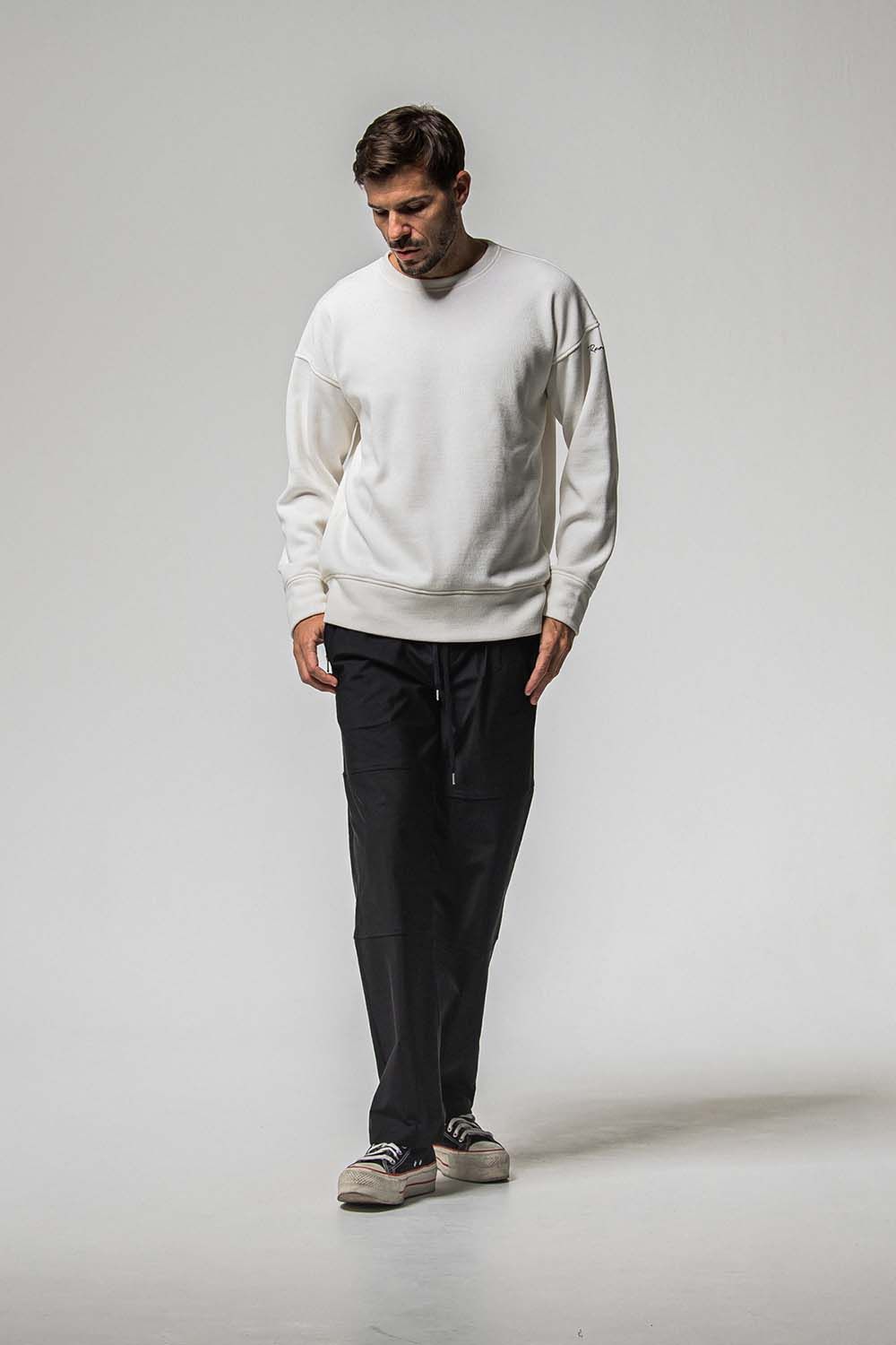VELOURS FLEECE THERMAL LOOSE TRAINER / ベロア フリース サーマル ルーズ トレーナー