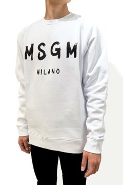 CREW NECK SWEATSHIRT With BRUSHSTROKE LOGO